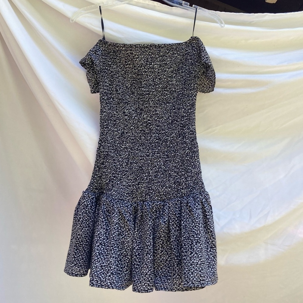 Vintage Havana NWT black and white floral mini dress, size small